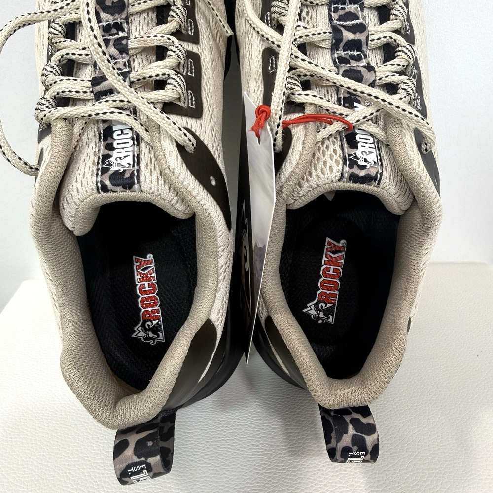 Rocky V-Lite Women's Lace-Up 4” Nano Composite Work Shoe Size 8M Light Brown - Picture 9 of 15